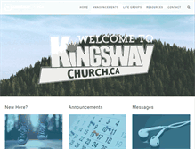 Tablet Screenshot of kingswaychurch.ca